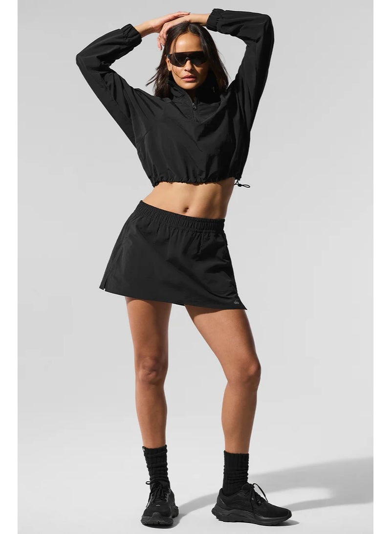 Alo Yoga Cropped 1/4 Zip Alumni Pullover - Image 2